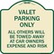 Signmission Valet Parking All Others Towed Heavy-Gauge Aluminum Architectural Sign, 18" x 18", TG-1818-22757 A-DES-TG-1818-22757 - alternate 1